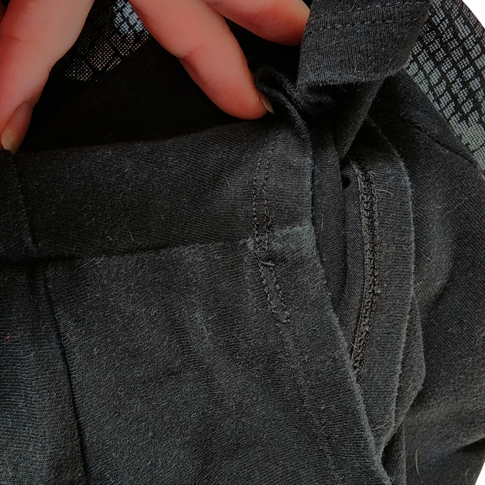 Victoria's Secret Black Yoga Shorts with Silver Snake Print Fold Over Waistband - Picture 3 of 3